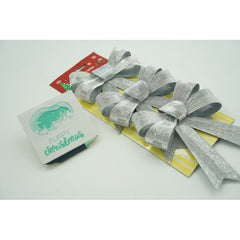 Set 3 fundite pentru brad, Argintii, 10 x 11 cm, din poliester, Flippy