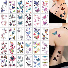 Set 30 Tatuaje Temporare, Flippy, pe Baza de Apa, Model 2, Multicolor