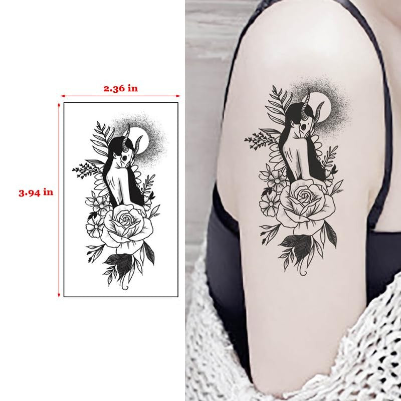 Set 30 Tatuaje Temporare, Flippy, pe Baza de Apa, Model 4, Negru