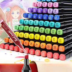 Set Cutie 48 Markere, Flippy, cu Alcool, Artist Markers, Cutie Plastic cu Maner, Flippy, Multicolor