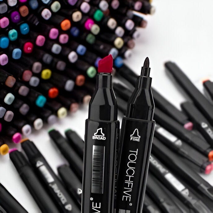 Set Cutie 48 Markere, Flippy, cu Alcool, Artist Markers, Cutie Plastic cu Maner, Flippy, Multicolor