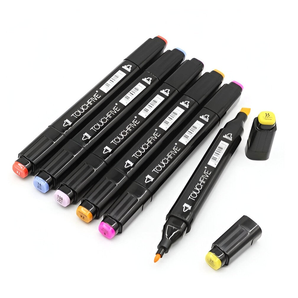 Set Cutie 48 Markere, Flippy, cu Alcool, Artist Markers, Cutie Plastic cu Maner, Flippy, Multicolor