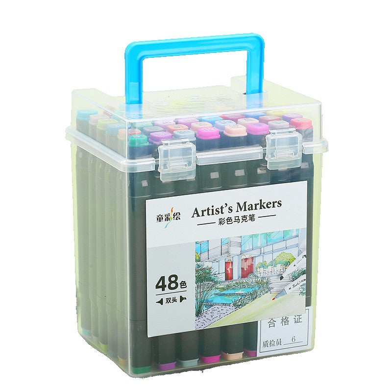 Set Cutie 48 Markere, Flippy, cu Alcool, Artist Markers, Cutie Plastic cu Maner, Flippy, Multicolor