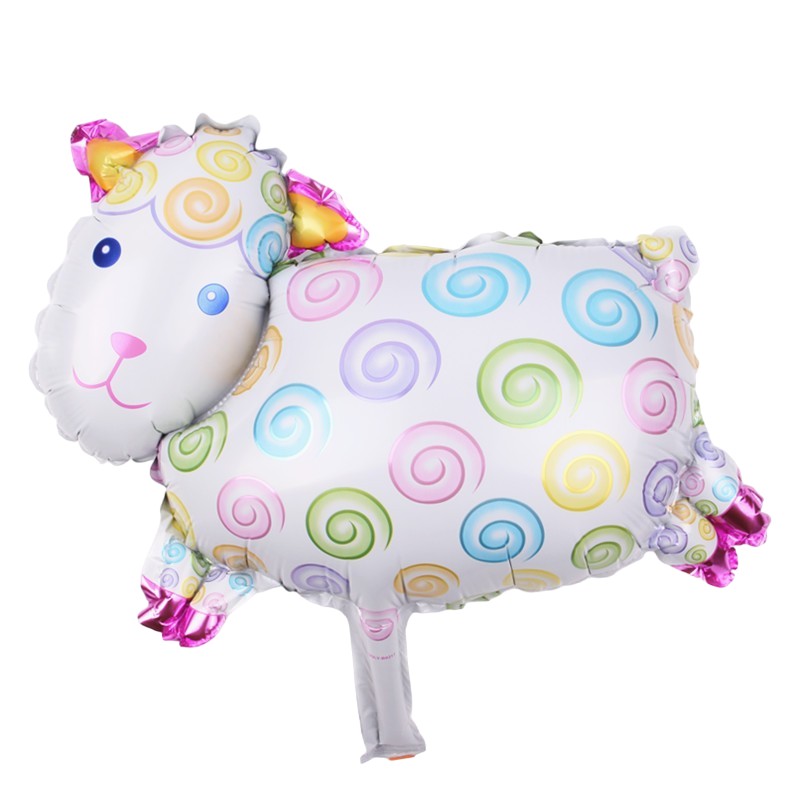 Set 5 Baloane Folie Metalizata, Flippy, Figurine Animale Domestice, 30 cm, Ambalaj Individual, Pai inclus, Umflare cu Aer sau Heliu, Multicolor