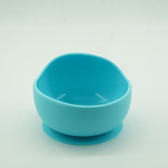 Set 8 piese diversificare bebelusi si copii din silicon Flippy, baveta, farfurie compartimentata cu ventuza, bol cu ventuza, tacamuri din lemn si silicon, cana pentru gustari, fara alergeni, albastru