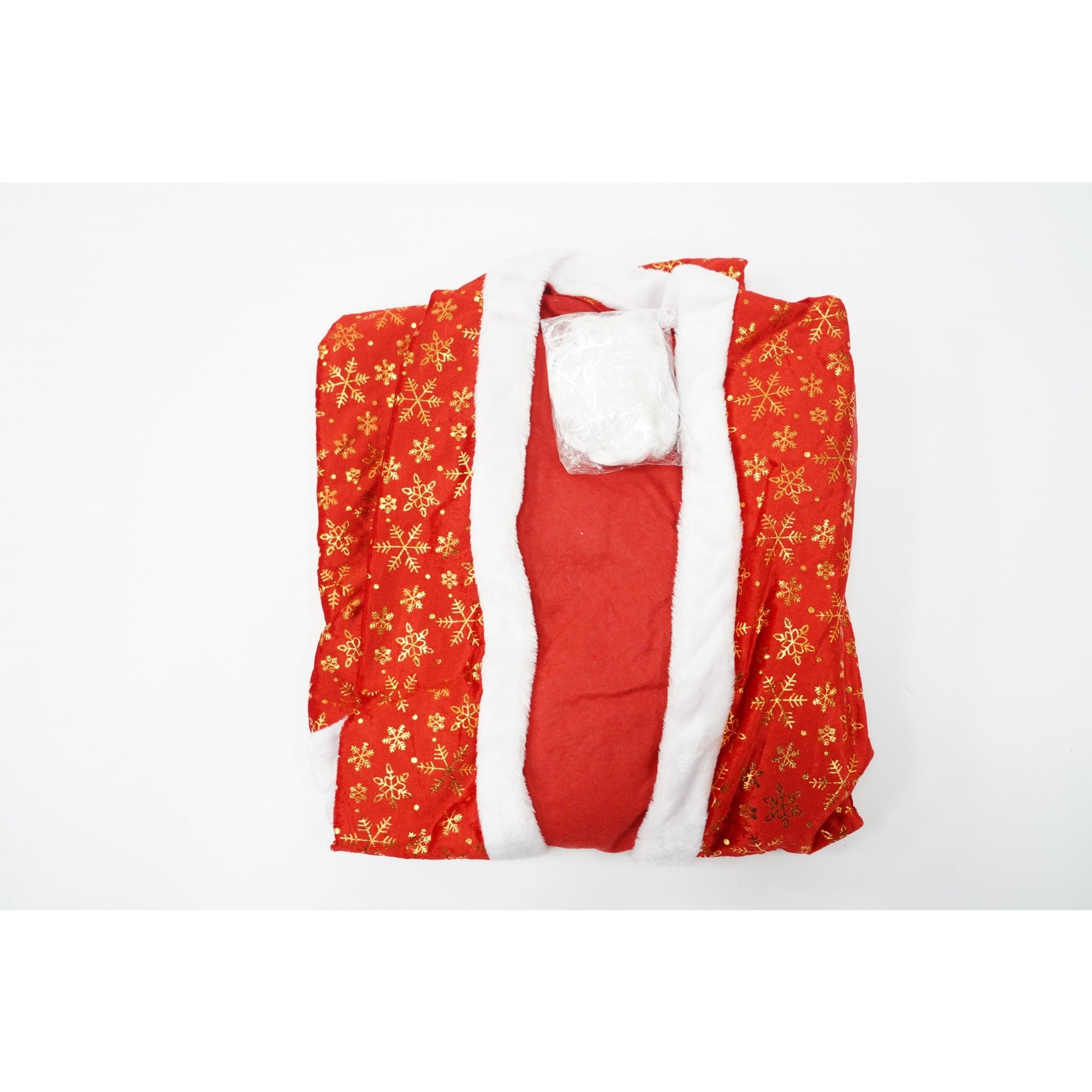 Set Costum de Mos Craciun, Flippy, rosu, pentru adulti, catifea, 5 piese
