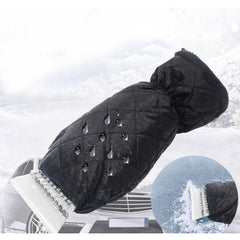 Set Manusa si Racleta pentru Zapada, Flippy, Impermeabila, Izolatie de Bumbac, 31 x 15 cm, Negru