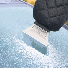 Set Manusa si Racleta pentru Zapada, Flippy, Impermeabila, Izolatie de Bumbac, 31 x 15 cm, Negru