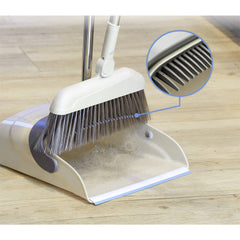 Set matura si faras cu coada, Flippy, Pentru uz casnic, Plastic/Otel, Maro/Bej, Depozitare verticala, 26x25.5x83 cm