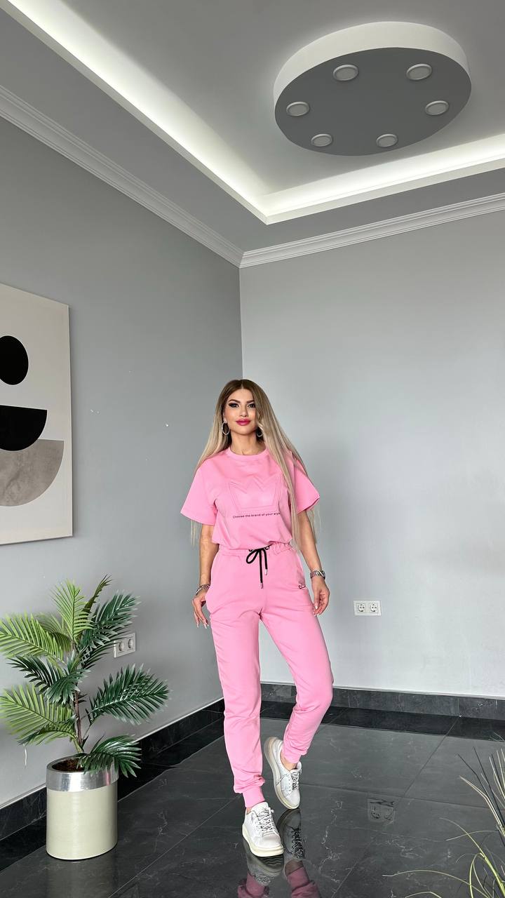 Set pantaloni si bluza cu coroana 4090