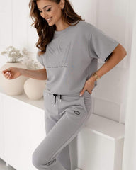 Set pantaloni si bluza cu coroana 4090