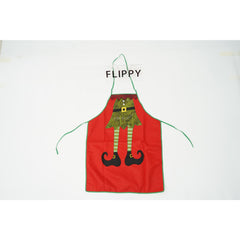 Sort Craciun, Flippy, cu model de elf, rosu, pentru adulti, poliester