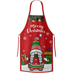Sort de Bucatarie Decorativ, Flippy, Tema Craciun, 50 x 70 cm, Model Elf, din Poliester, Rosu