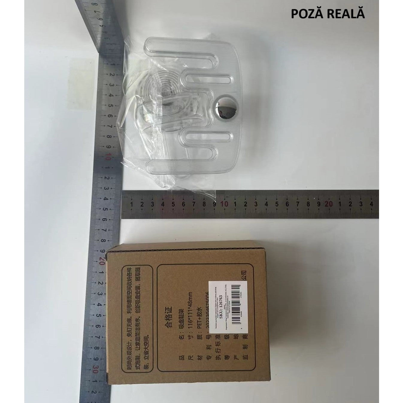 Suport pentru Incaltamintea de Casa, Flippy, fara Perforare, Montare pe Perete, Prindere Adeziva, 11.6x11x4.8cm, Transparent