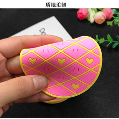Suport pentru Pahar, Flippy, Model Ananas, din PVC, 12 x 9 cm, Rezistent la Caldura, Roz
