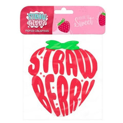 Suport pentru Pahar, Flippy, Model Capsuna, din PVC, 15.5 x 15.5 cm, Rezistent la Caldura, Roz/Rosu