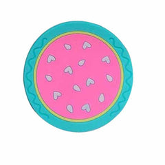 Suport pentru Pahar, Flippy, Model Pepene, din PVC, 10 cm, Rezistent la Caldura, Verde/Roz