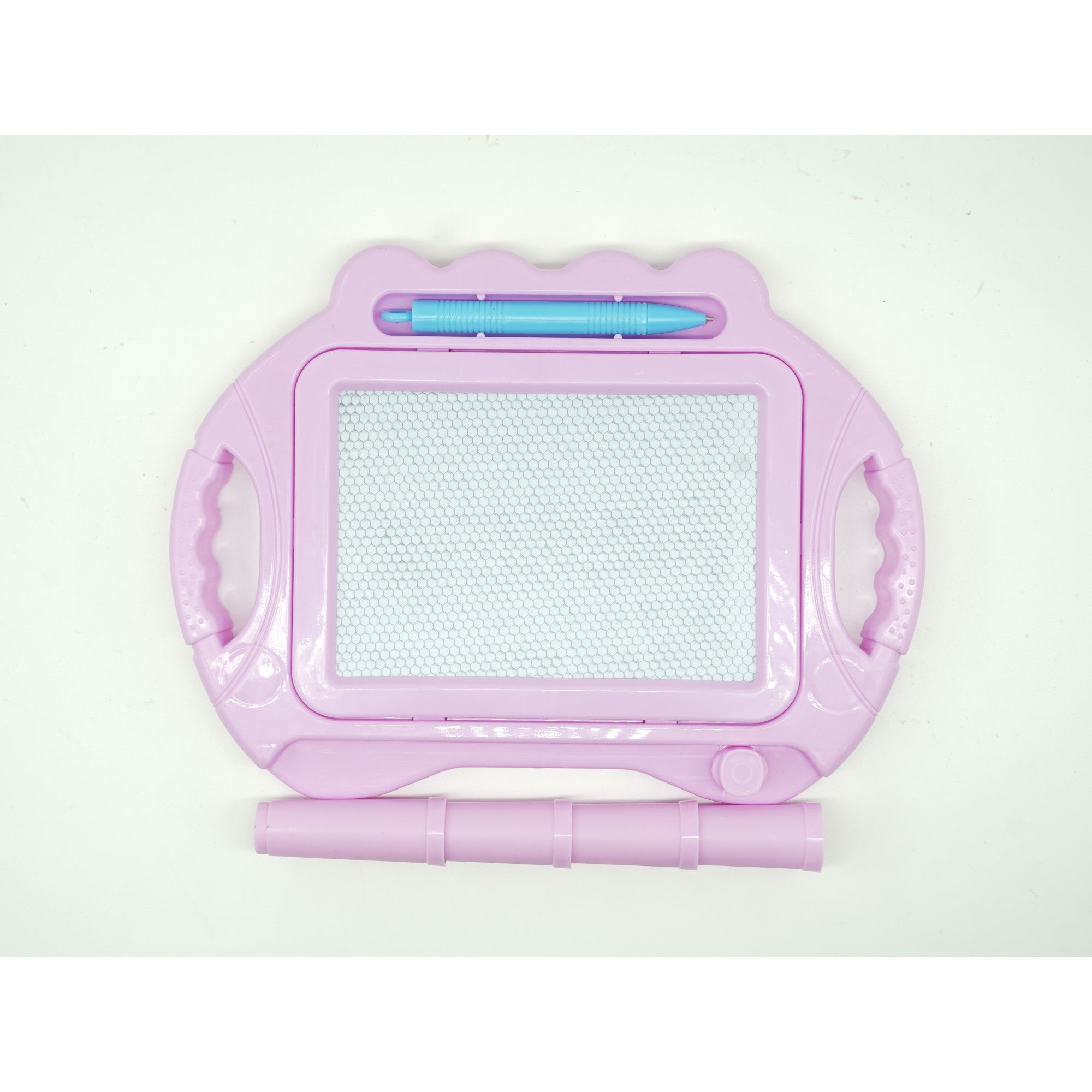 Tabla Magnetica pentru desen Flippy, Pix, forma dreptunghi, dimensiuni 23x17 cm, Dezvolta Creativitatea, cu picioare suport, Roz Pal