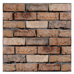 Set 10 x Placi Tapet Autocolant 3D cu Imitatie de Caramida de Exterior, pentru Perete Bucatarie Sufragerie, Usor de Curatat, Rezistent la Apa, Autoadeziv, 30x30 cm, Maro