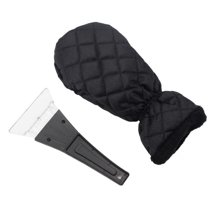 Set Manusa si Racleta pentru Zapada, Flippy, Impermeabila, Izolatie de Bumbac, 31 x 15 cm, Negru