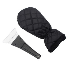 Set Manusa si Racleta pentru Zapada, Flippy, Impermeabila, Izolatie de Bumbac, 31 x 15 cm, Negru