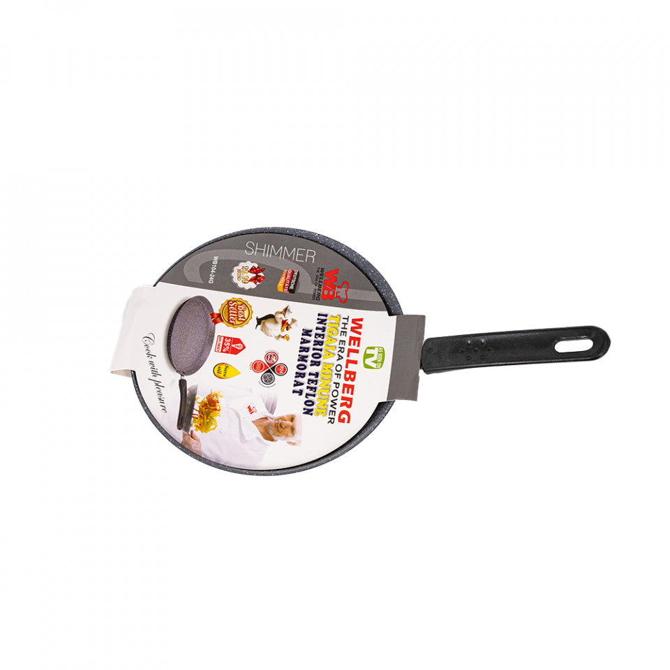 Tigaie pentru clatite Wellberg, cu interior antiaderent, diametru 24 cm WB104-24