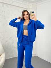 Trening dama bumbac cu fermoar 3878