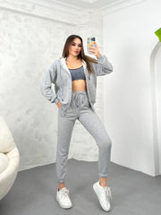 Trening dama bumbac cu fermoar 3878