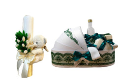 Trusou botez baieti – Green Batism Set