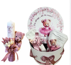 Trusou botez si lumanare Pinky Dream
