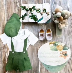 Trusou botez baieți Baby Green