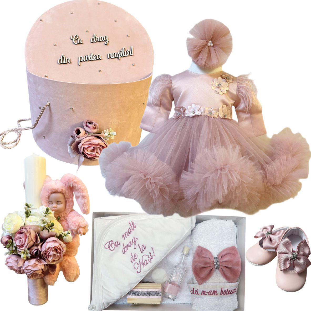 Trusou botez fete – Baby girl in Pink