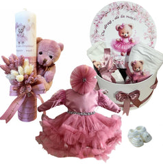 Trusou botez fete – Pink Princess Baptism Set
