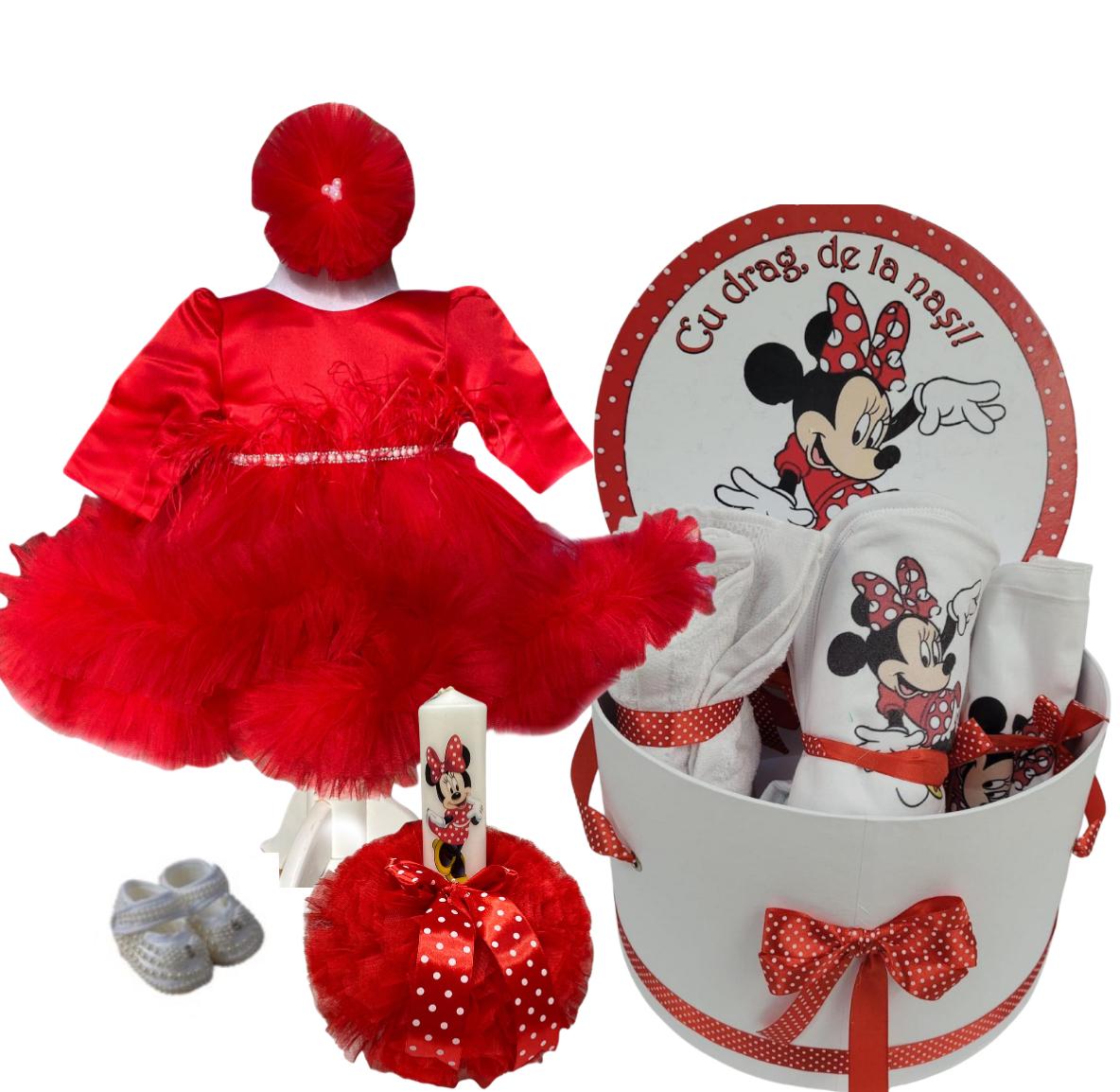 Trusou botez fete – Red Ballerina Baptism Set