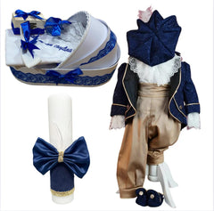 Trusou botez baieti – Baby King – cu landou