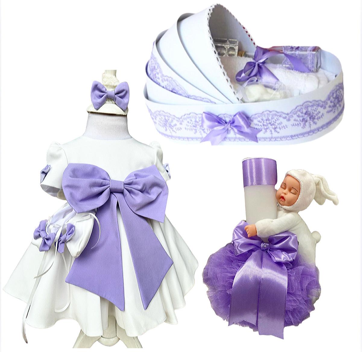 Trusou botez fete – Baby in Lila cu landou