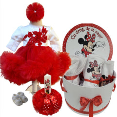 Trusou botez fete – Red and White Baptism Set