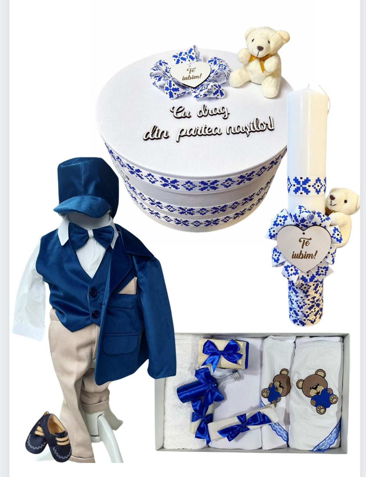 Trusou botez baieti – Little Prince Baptism Set