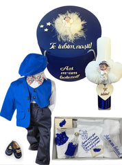 Trusou botez baieti – Elegant Baby Boy Baptism Set