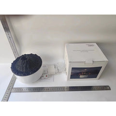 Umidificator de tip vulcan, Flippy, cu aromaterapie, cu telecomanda, 560 ml, model V21B, alb