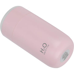 Umidificator, H2O, cu Difuzor de Aroma, Lumina de Noapte LED in 7 Culori, Zgomot Redus, 14.7x7.2cm, 350mL, Culoare Roz